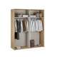 Garderobeskap SERAVEL - 180x214 cm - beige sand - 4 dører