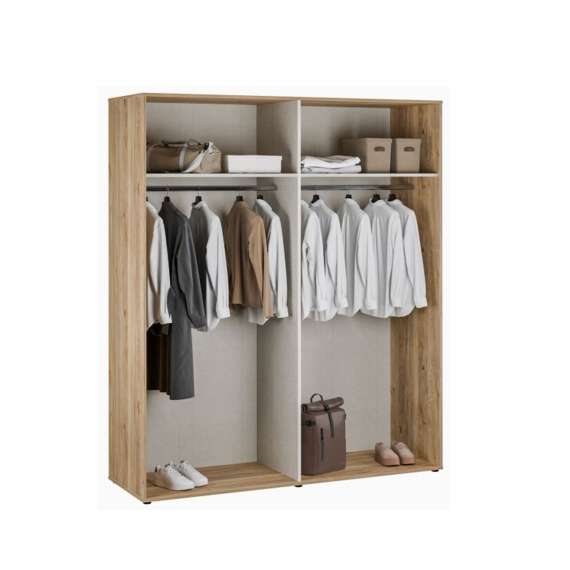 Garderobeskap SERAVEL - 180x214 cm - beige sand - 4 dører