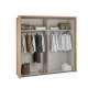 Garderobeskap SERAVEL - 231x216 cm - beige sand - 2 skyvedører