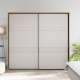 Garderobeskap SERAVEL - 231x216 cm - beige sand - 2 skyvedører