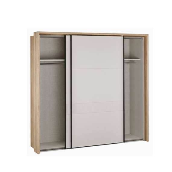 Garderobeskap SERAVEL - 231x216 cm - beige sand - 2 skyvedører
