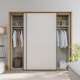 Garderobeskap SERAVEL - 231x216 cm - beige sand - 2 skyvedører