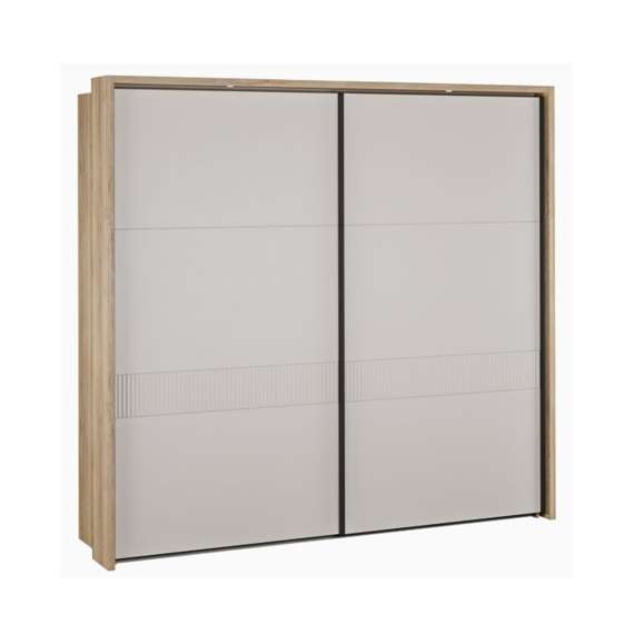 Garderobeskap SERAVEL - 231x216 cm - beige sand - 2 skyvedører