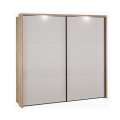 Garderobeskap SERAVEL - 231x216 cm - beige sand - 2 skyvedører
