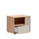 Nattbord BREVAS 55x46 cm - 1 skuff - cashmere - eik artisan