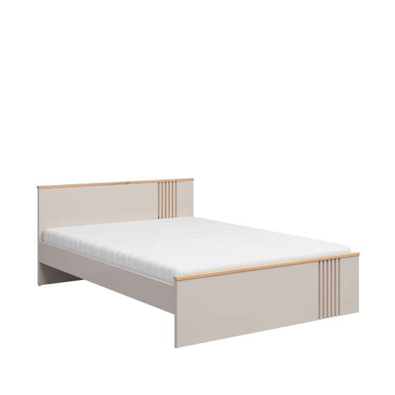 Seng BREVAS 160x200 cm - cashmere - eik artisan - 1 skuff