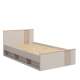 Seng BREVAS 120x200 cm - cashmere - eik artisan