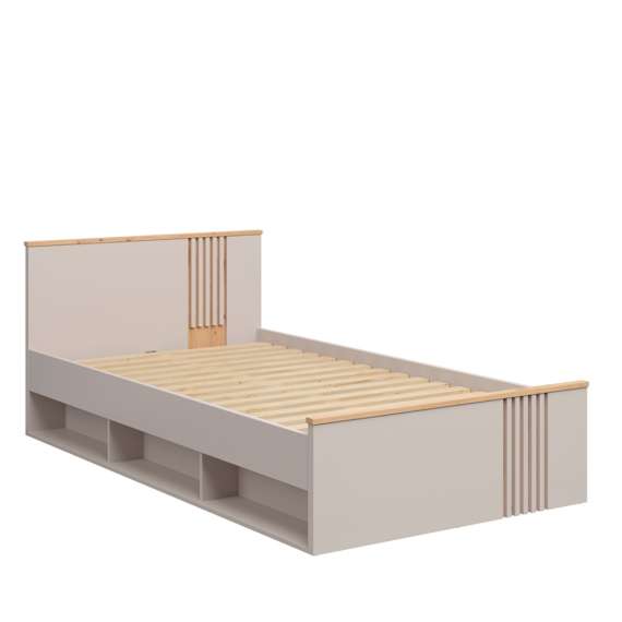 Seng BREVAS 120x200 cm - cashmere - eik artisan
