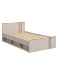 Seng BREVAS 120x200 cm - cashmere - eik artisan