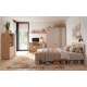 Seng BREVAS 120x200 cm - cashmere - eik artisan