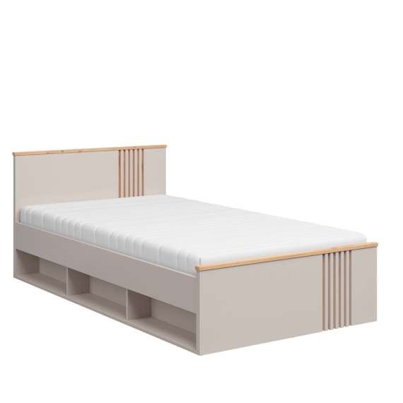 Seng BREVAS 120x200 cm - cashmere - eik artisan
