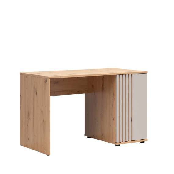 Skrivebord BREVAS 120x60 cm - 1 dør - cashmere - eik artisan