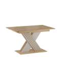 Spisebord BREVAS 130-175 cm - med illeggsplate -  eik artisan - cashmere