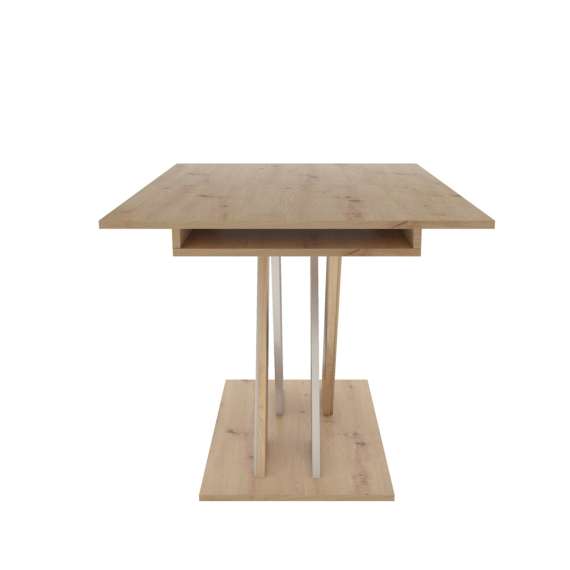 Spisebord BREVAS 130-175 cm - med illeggsplate -  eik artisan - cashmere