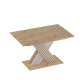Spisebord BREVAS 130-175 cm - med illeggsplate -  eik artisan - cashmere