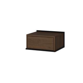 Vegghengt nattbord ZENAR - 50x25 cm - valnøtt elegant - med skuff