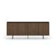 Skjenk ZENAR 200x78 cm - valnøtt elegant - svart matt - 4 dører