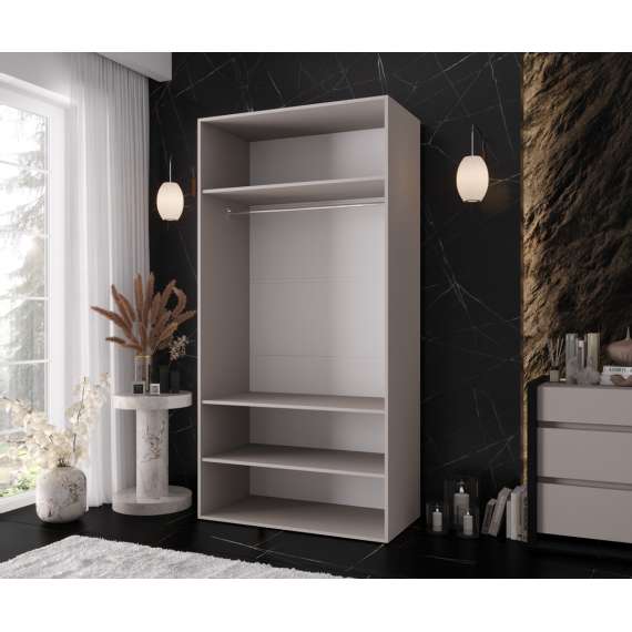 Garderobeskap KRIS 100x202 cm - cashmere - 2 dører