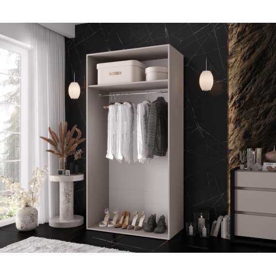 Garderobeskap KRIS 100x202 cm - cashmere - 2 dører