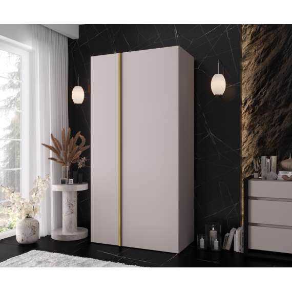 Garderobeskap KRIS 100x202 cm - cashmere - 2 dører