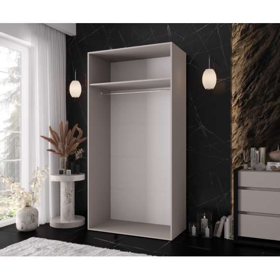 Garderobeskap KRIS 100x202 cm - cashmere - 2 dører