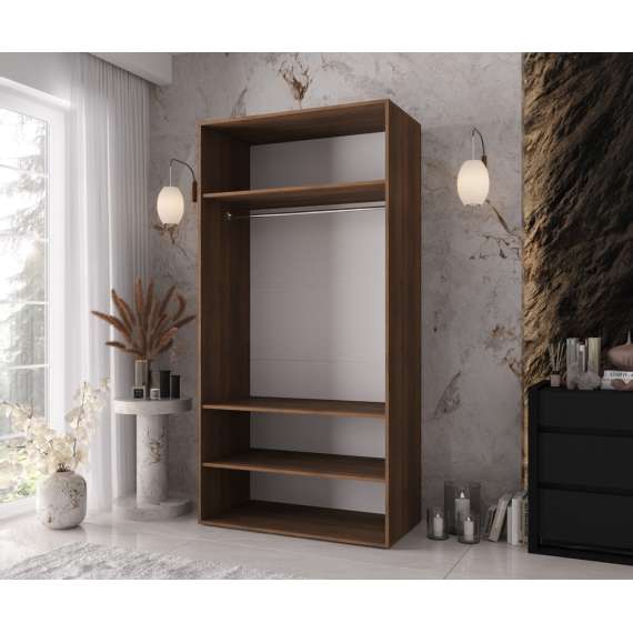 Garderobeskap KRIS 100x202 cm - valnøtt warmia - 2 dører