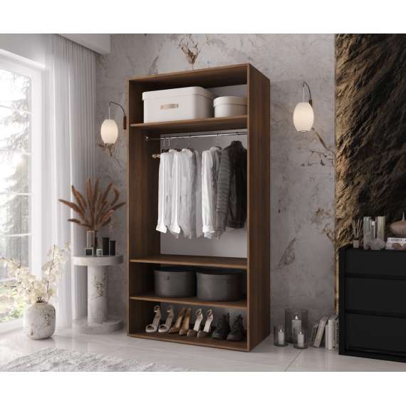 Garderobeskap KRIS 100x202 cm - valnøtt warmia - 2 dører