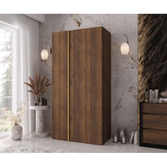 Garderobeskap KRIS 100x202 cm - valnøtt warmia - 2 dører