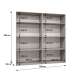 Garderobeskap KRIS 200x202 cm - hvit matt - 4 dører