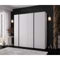 Garderobeskap KRIS 200x202 cm - hvit matt - 4 dører