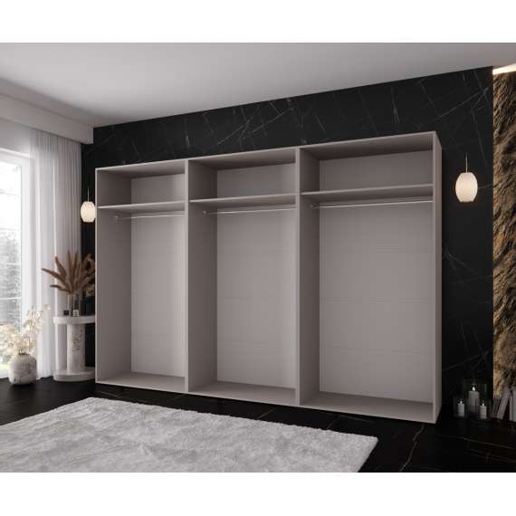 Garderobeskap KRIS 300x202 cm - cashmere - 6 dører