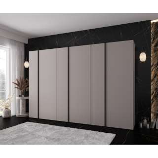 Garderobeskap KRIS 300x202 cm - cashmere - 6 dører