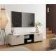 Tv-benk SOHO 140x37 cm - cashmere - svart matt - 2 dører