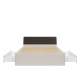 Seng CARANO 180x200 cm - cashmere - antrasit hodegavl - 2 skuffer