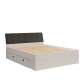 Seng CARANO 180x200 cm - cashmere - antrasit hodegavl - 2 skuffer