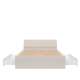 Seng TESSANO 180x200 cm - cashmere - eik mauvela - 2 skuffer