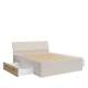 Seng TESSANO 180x200 cm - cashmere - eik mauvela - 2 skuffer