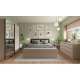 Seng CARANO 180x200 cm - cashmere - antrasit hodegavl - 2 skuffer