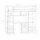 Loftseng Smiki 204 cm - skrivebord/oppbevaring
