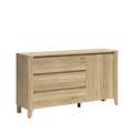 Skjenk SAWIRA 160x90 cm - 3 skuffer - 1 dør - eik mauvella