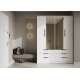 Garderobeskap AVERA 170x225 cm - hvit matt - 6 skuffer