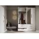 Garderobeskap AVERA 170x225 cm - hvit matt - 6 skuffer