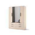 Garderobeskap AVERA 170x225 cm - beige sand - 6 skuffer