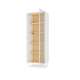 Vitrineskap LIBA 67x197 cm - hvit matt - eik - med LED lys