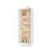 Vitrineskap LIBA 67x197 cm - hvit matt - eik - med LED lys