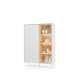 Vitrineskap LIBA 110x156 cm - hvit matt - eik - med LED lys