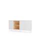 Skjenk LIBA 170x83 cm - hvit matt - eik - med LED lys