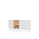 Skjenk LIBA 170x83 cm - hvit matt - eik - med LED lys