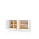 Skjenk LIBA 170x83 cm - hvit matt - eik - med LED lys