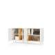 Skjenk LIBA 170x83 cm - hvit matt - eik - med LED lys